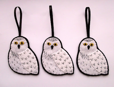 chouettes en feutrine