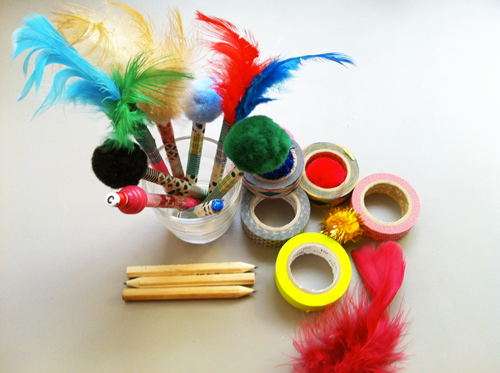 crayons masking tape 2