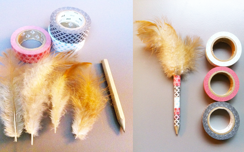 crayon masking tape plume