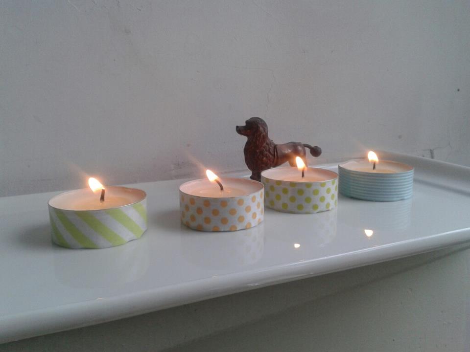 bougies au masking tape www.tambouille.fr