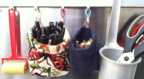 pots à crayons en cuisine